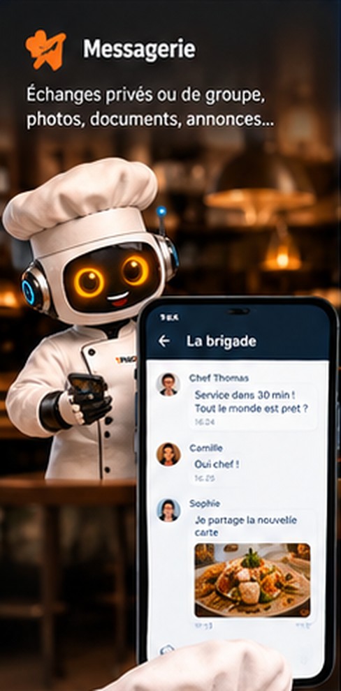 Toute la brigade, dans une conversation.